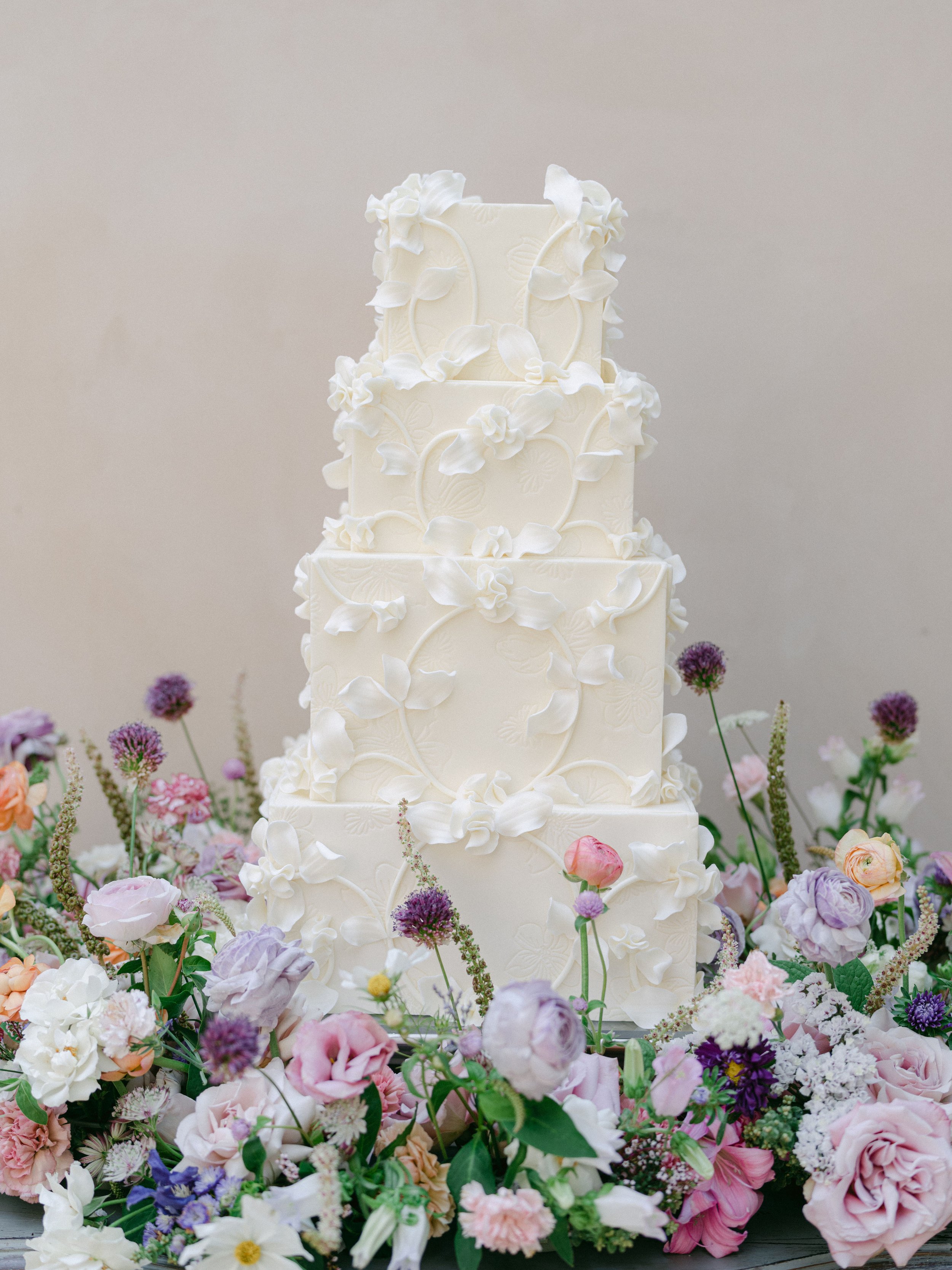 Floral Inspired Wedding Cake
