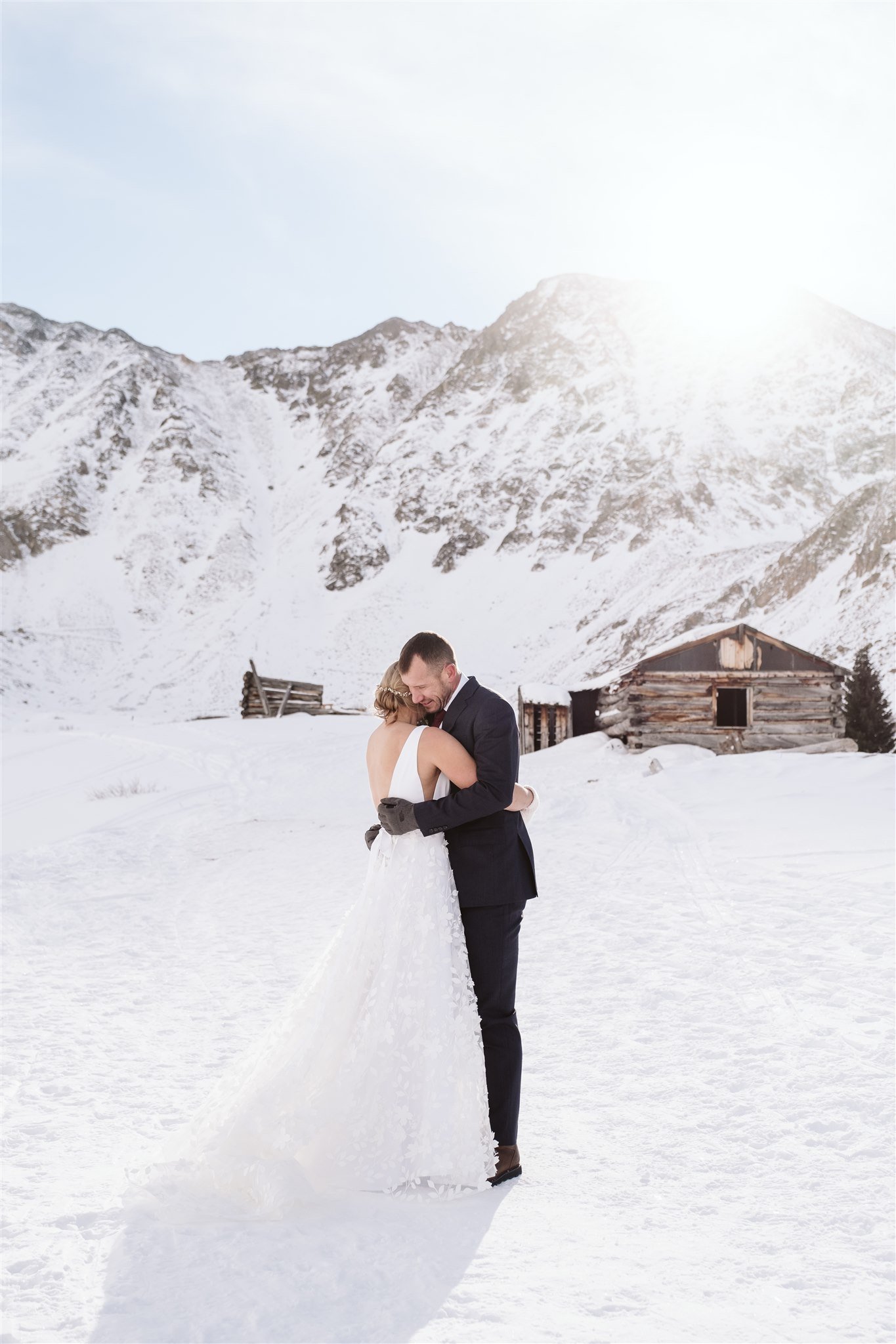  mountain elopement winter wedding private ceremony 