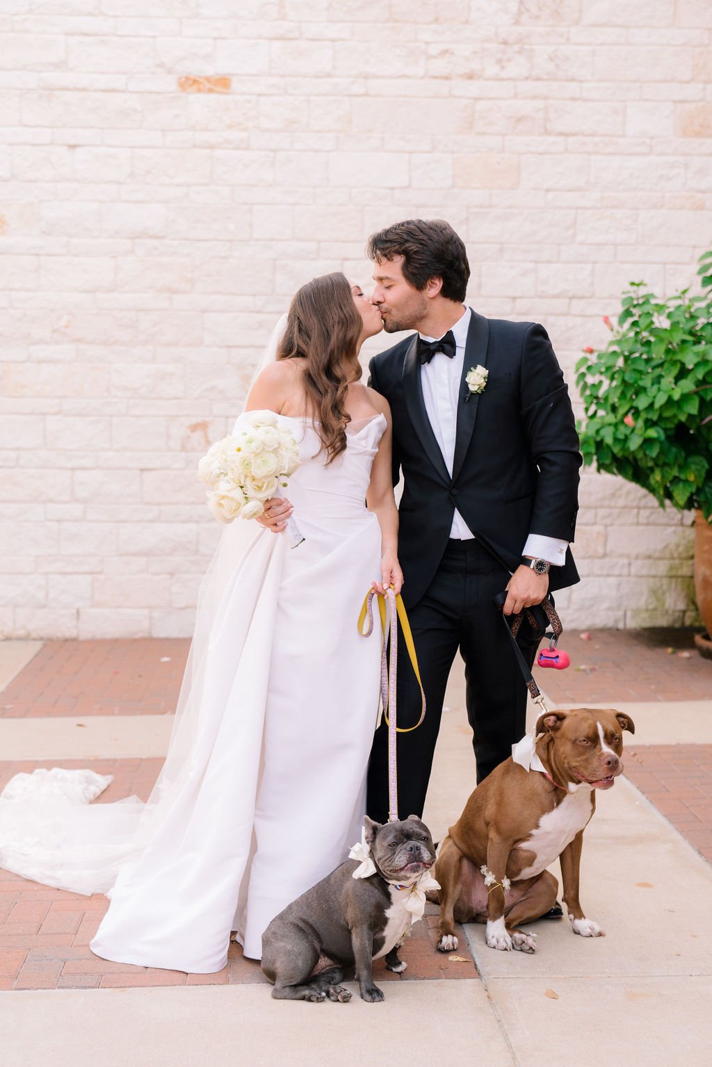  Bride and groom portraits vivienne westwood wedding dog 