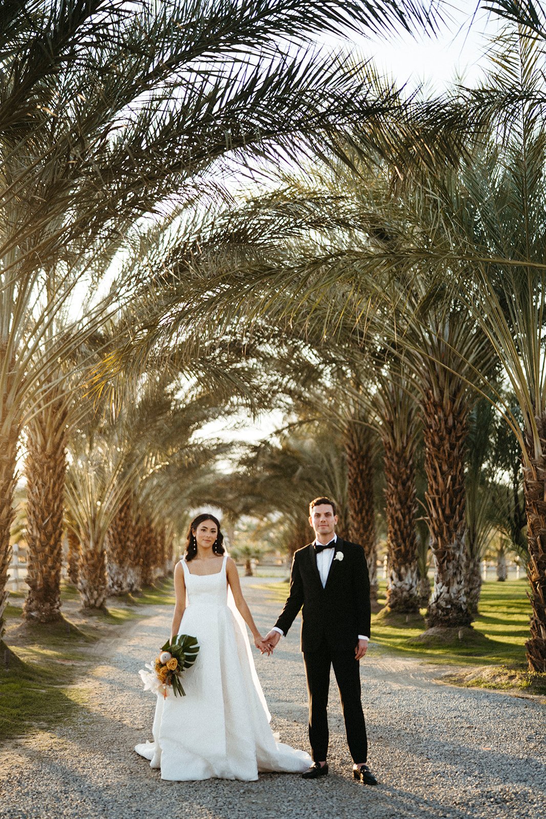  palm springs desert wedding Anne Barge Coraline square neckline   