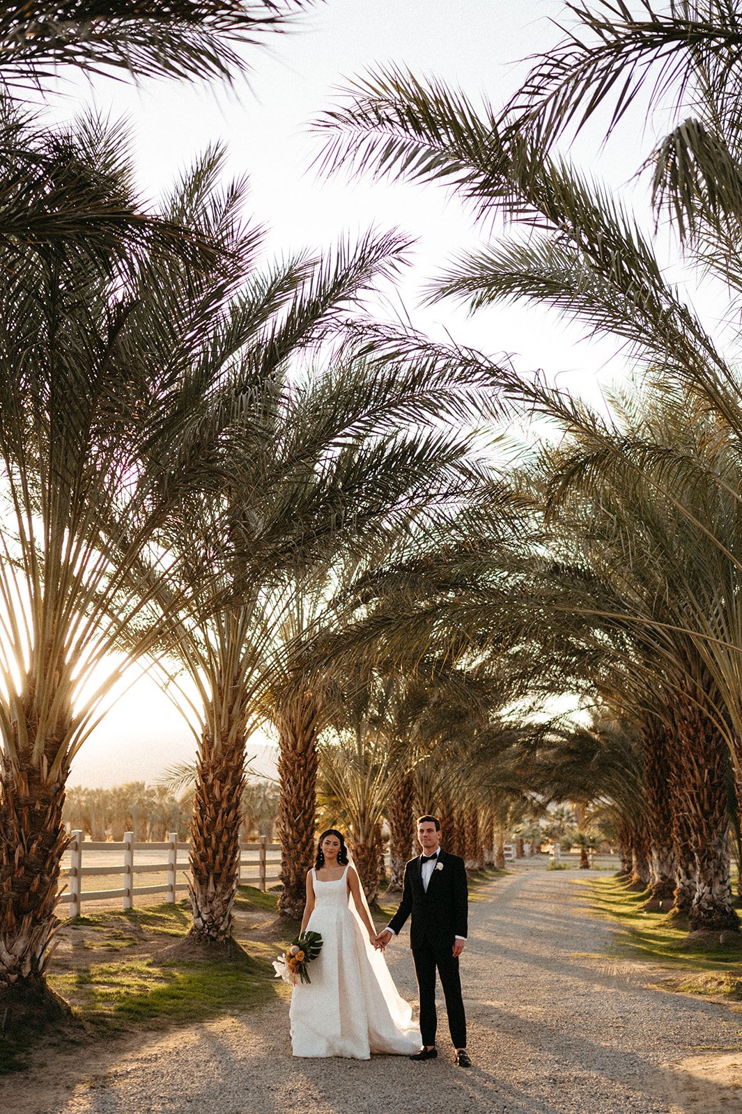  desert wedding bride and groom palm sprigs Anne Barge Coraline  