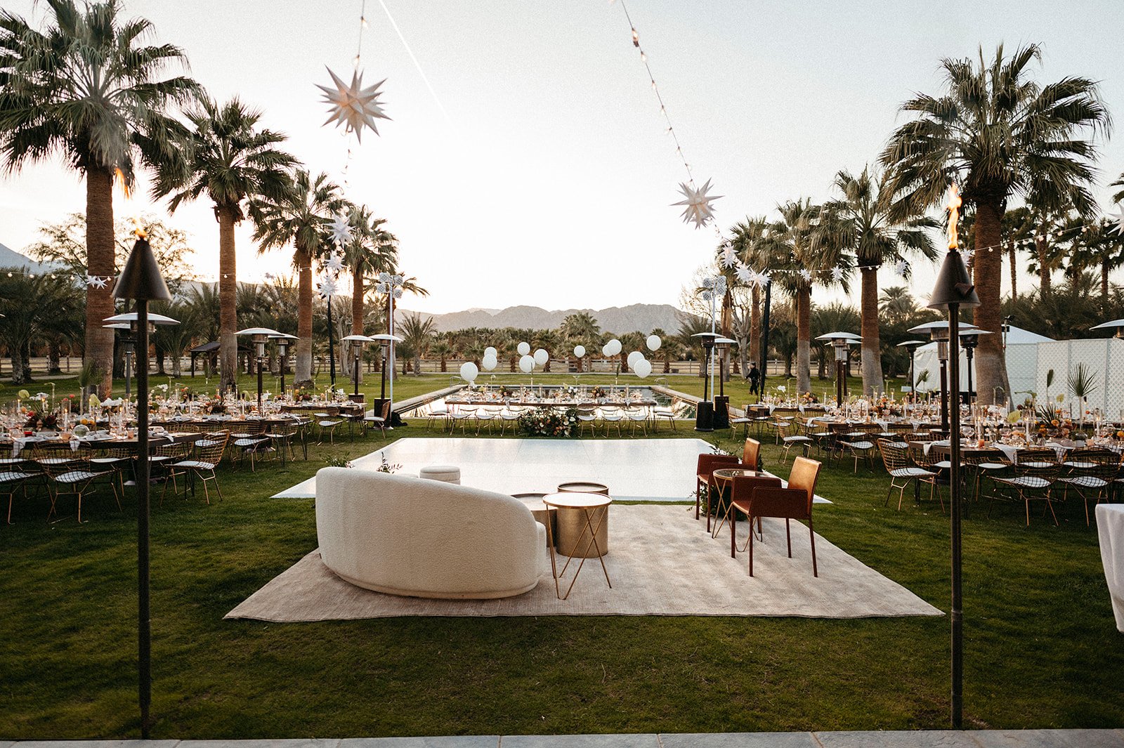  desert wedding palm springs lounge vignette  