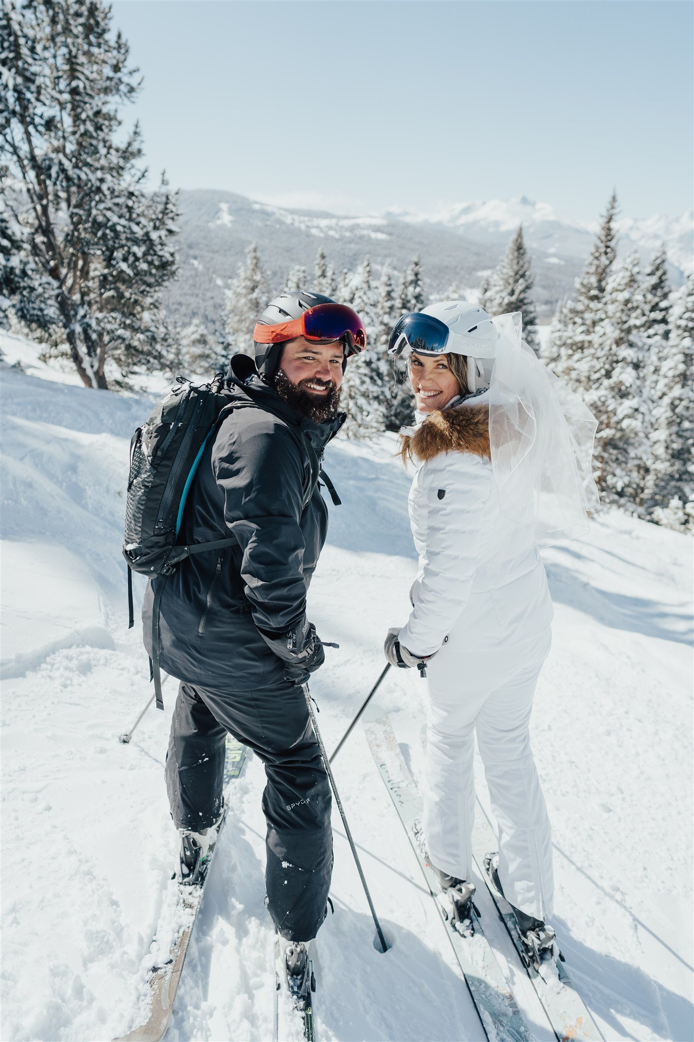  ski wedding winter ceremony vail elopement  