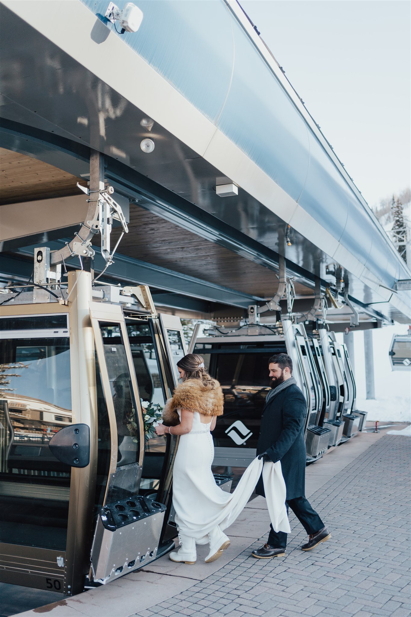  gondola ride micro wedding vail Colorado mountain   