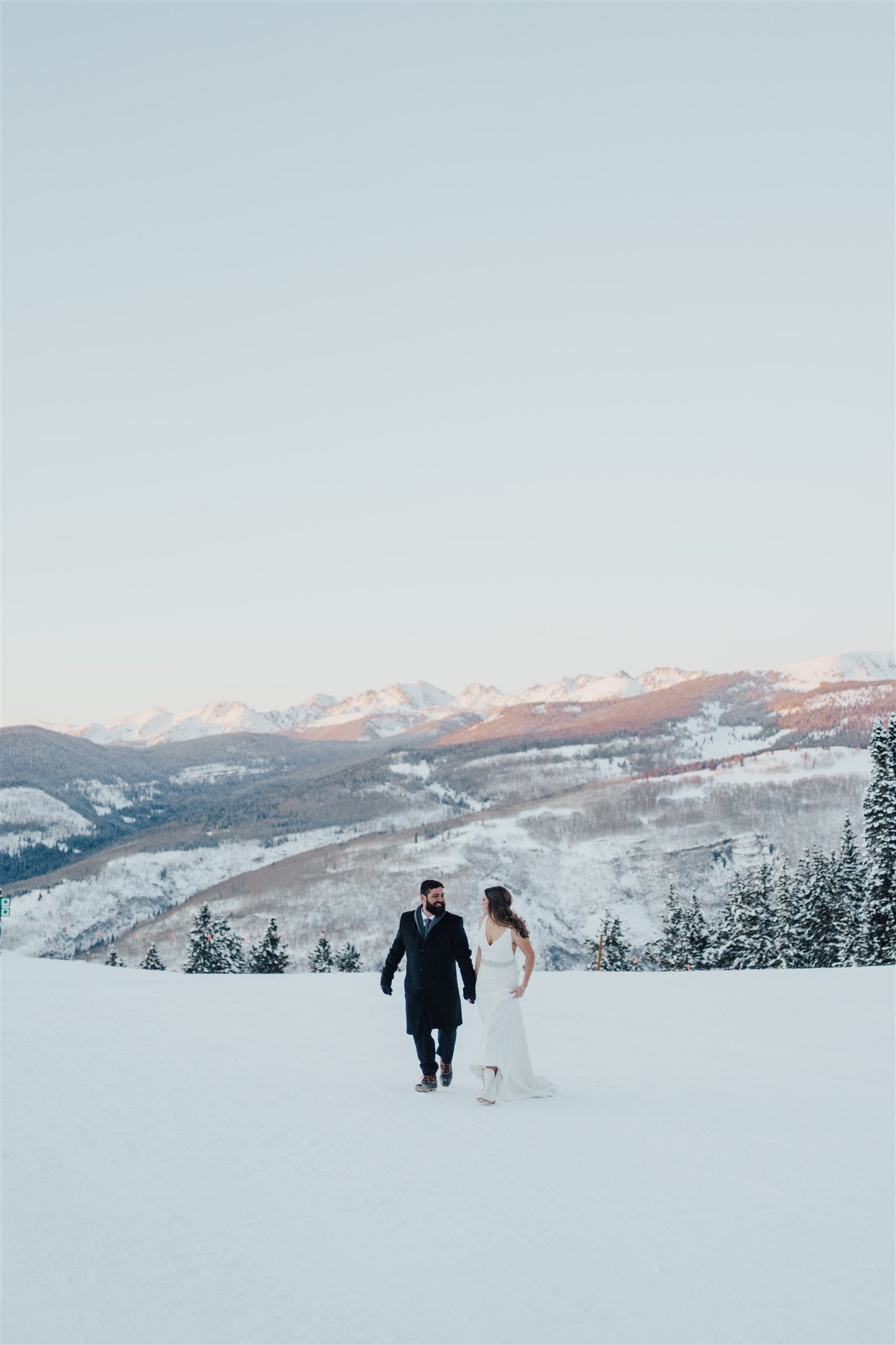  mountaintop wedding vail winter Colorado  