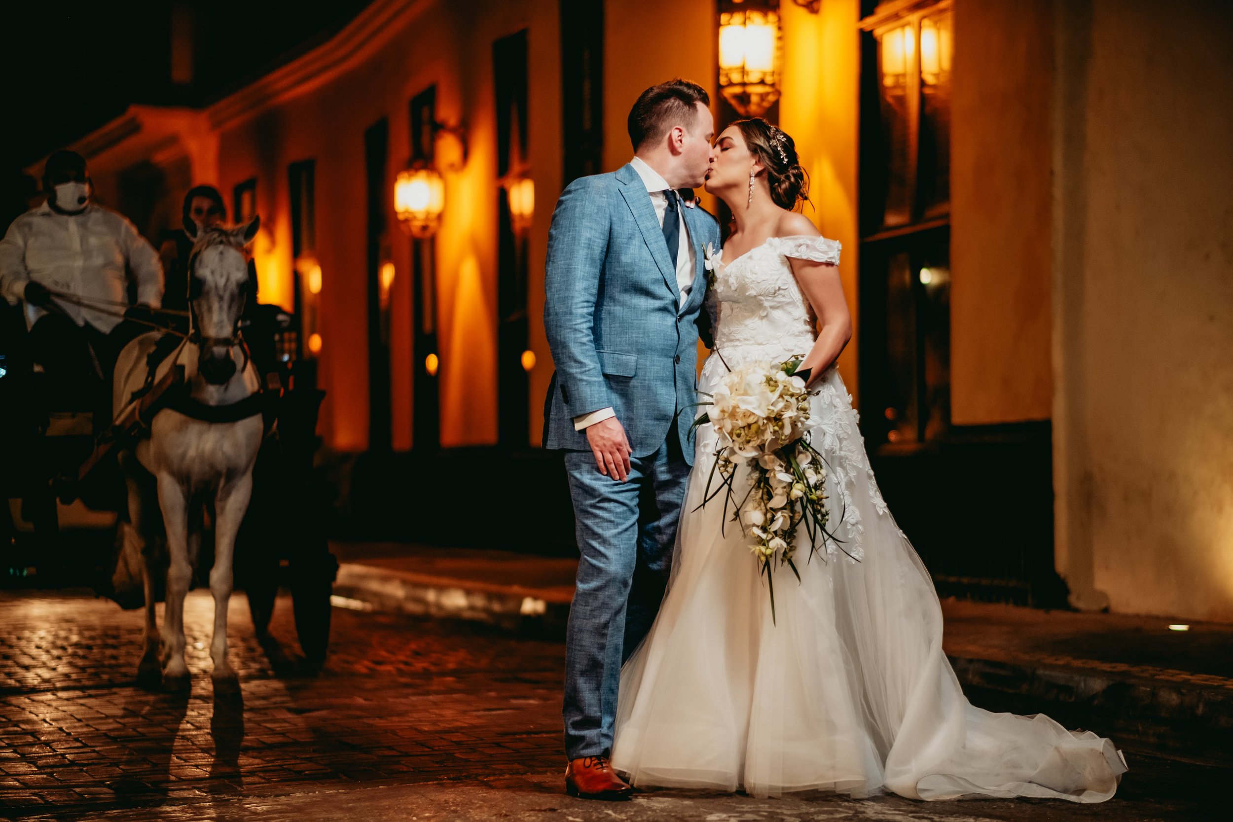  Anne Barge Blue Willow ballgown Columbia destination wedding  