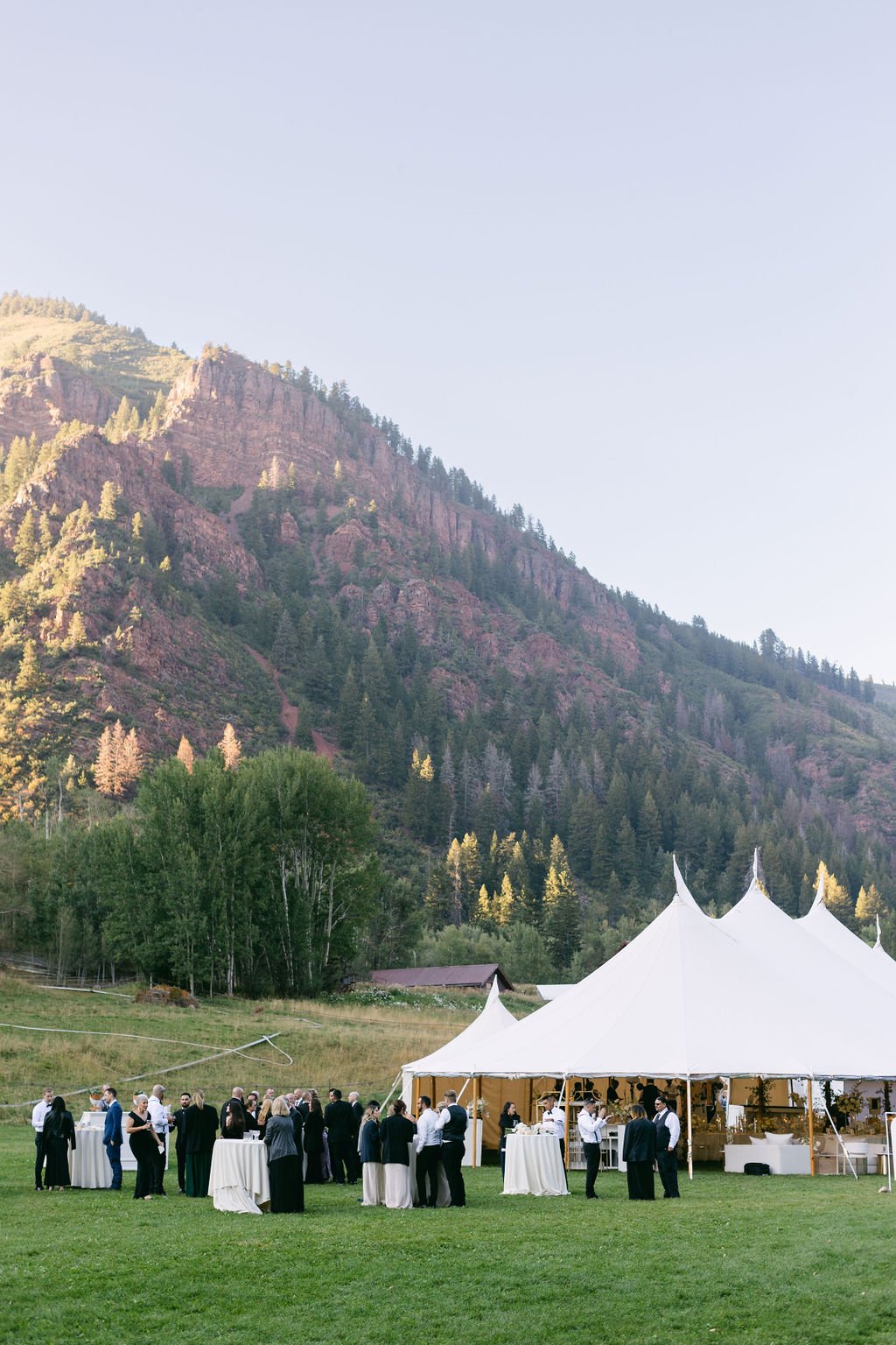  aspen wedding outdoor reception party tent mountain wedding 