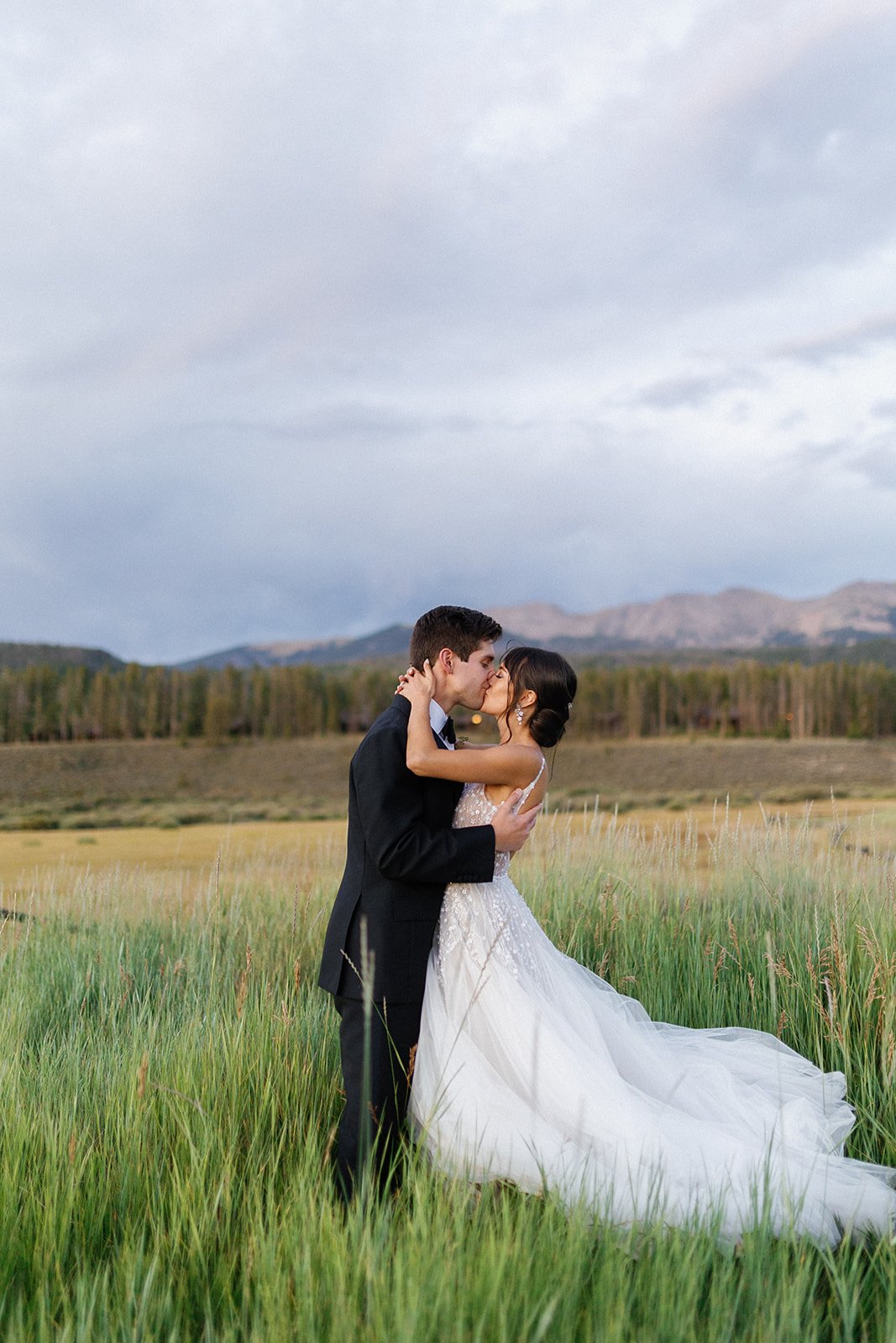  Liz Martinez Liz Martinez bridal Liz Martinez Indigo tulle aline wedding gown beaded wedding gown Devils thumb ranch Colorado weddings  