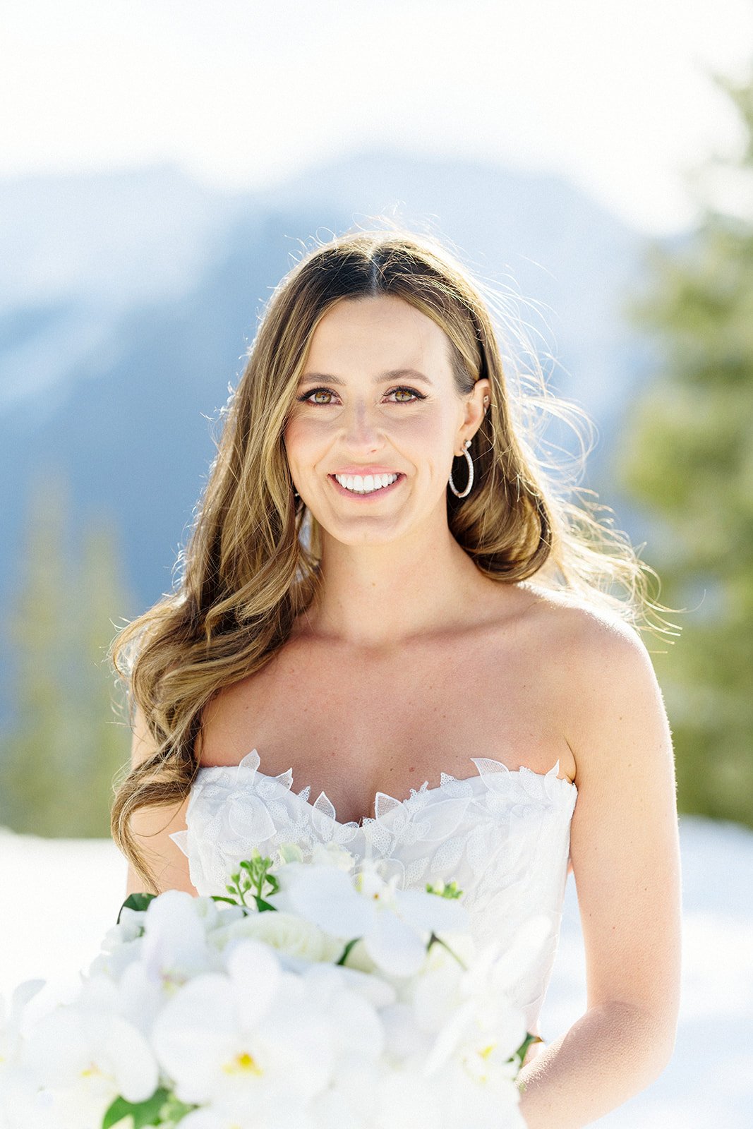 Lindsey in the Leona Gown by Mira Zwillinger | Aspen, CO Wedding | Photo by Adonya Jaja