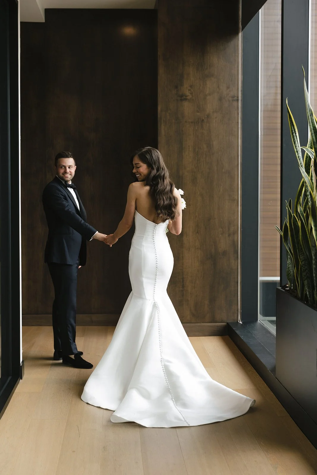 Philadelphia Black Tie Wedding Anne Barge Wedding Dress