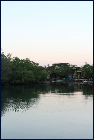 Sun going down over the lagoon