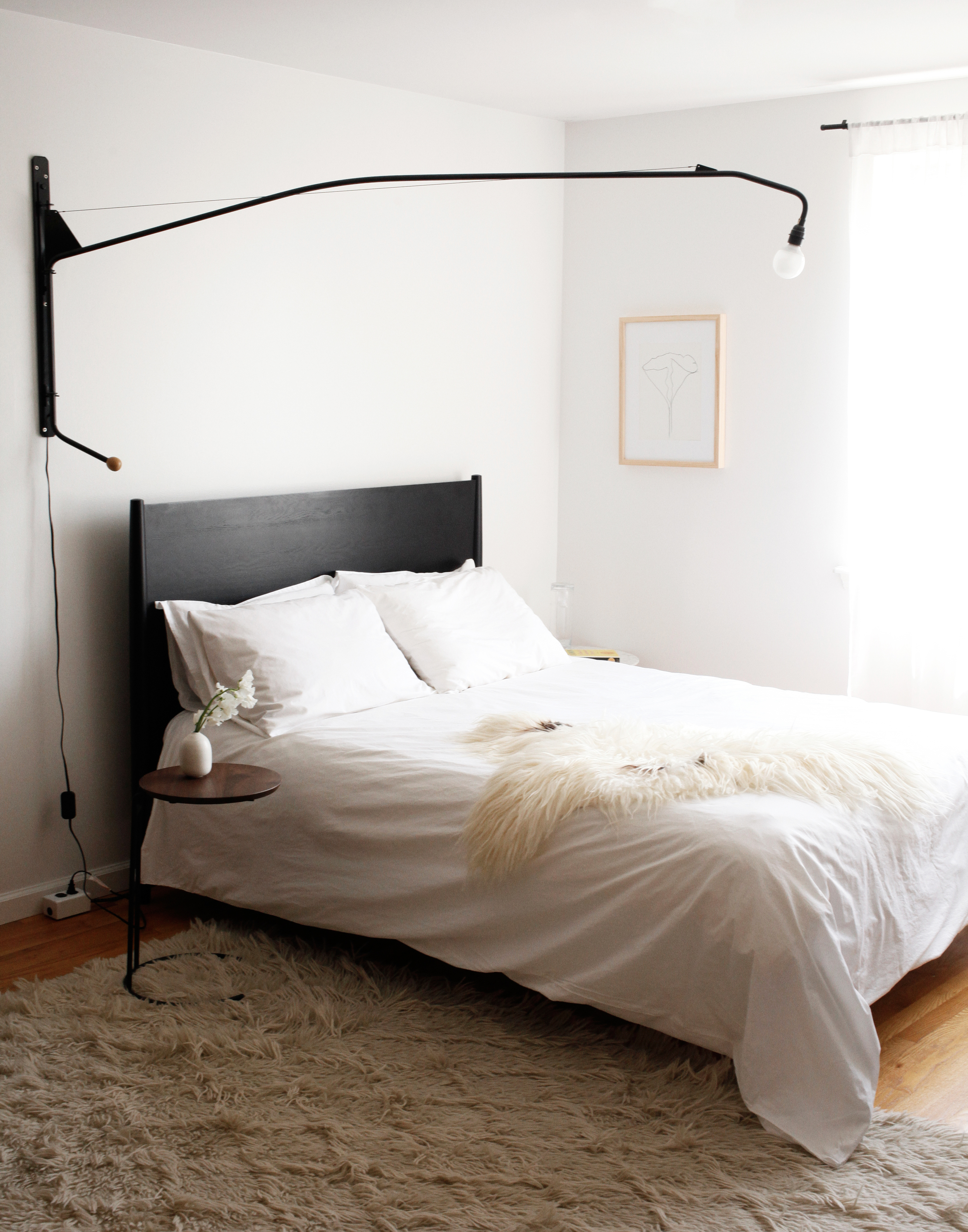 Finished corner of our bedroom, photo by me.