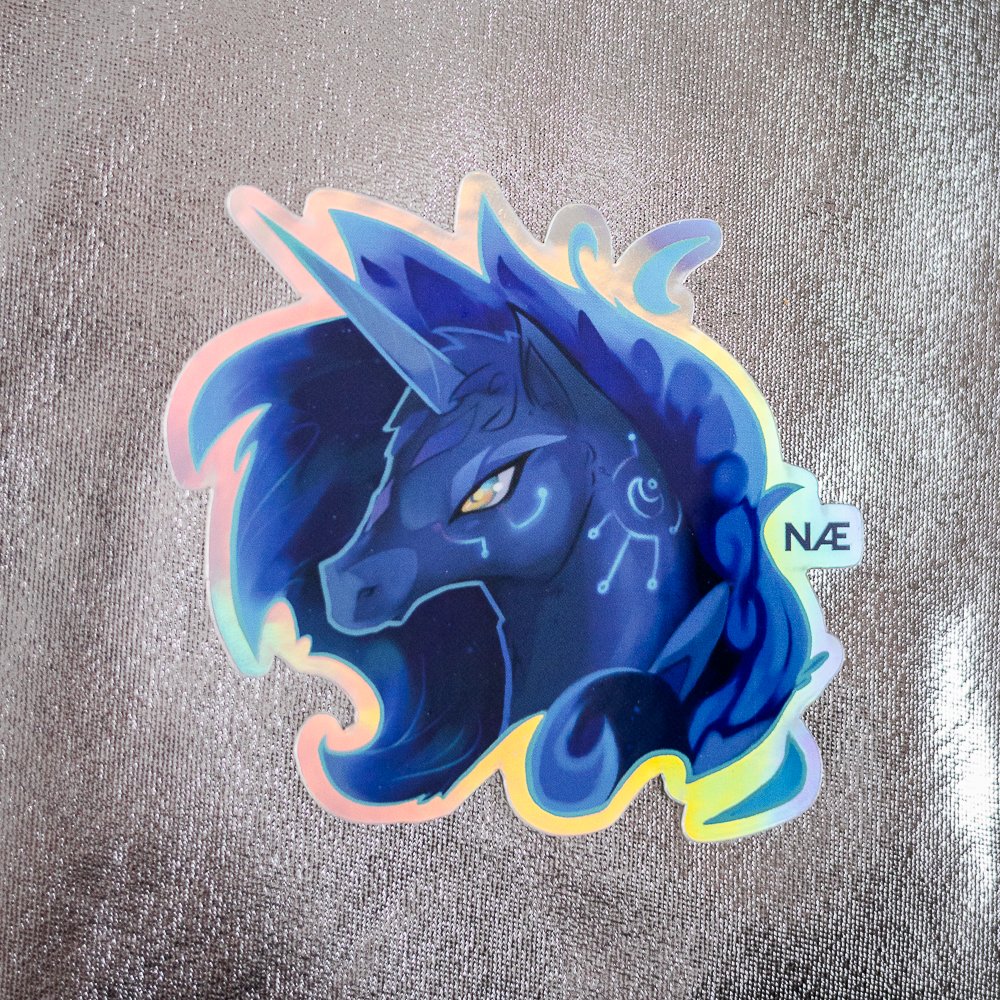 Holographic Dark Side Unaecorn Sticker