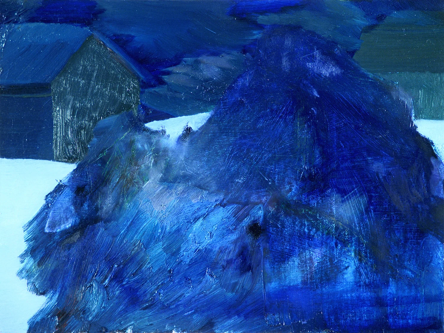 Midnight Weather, Husavik , 2004, oil on canvas, 12 x 16 inches