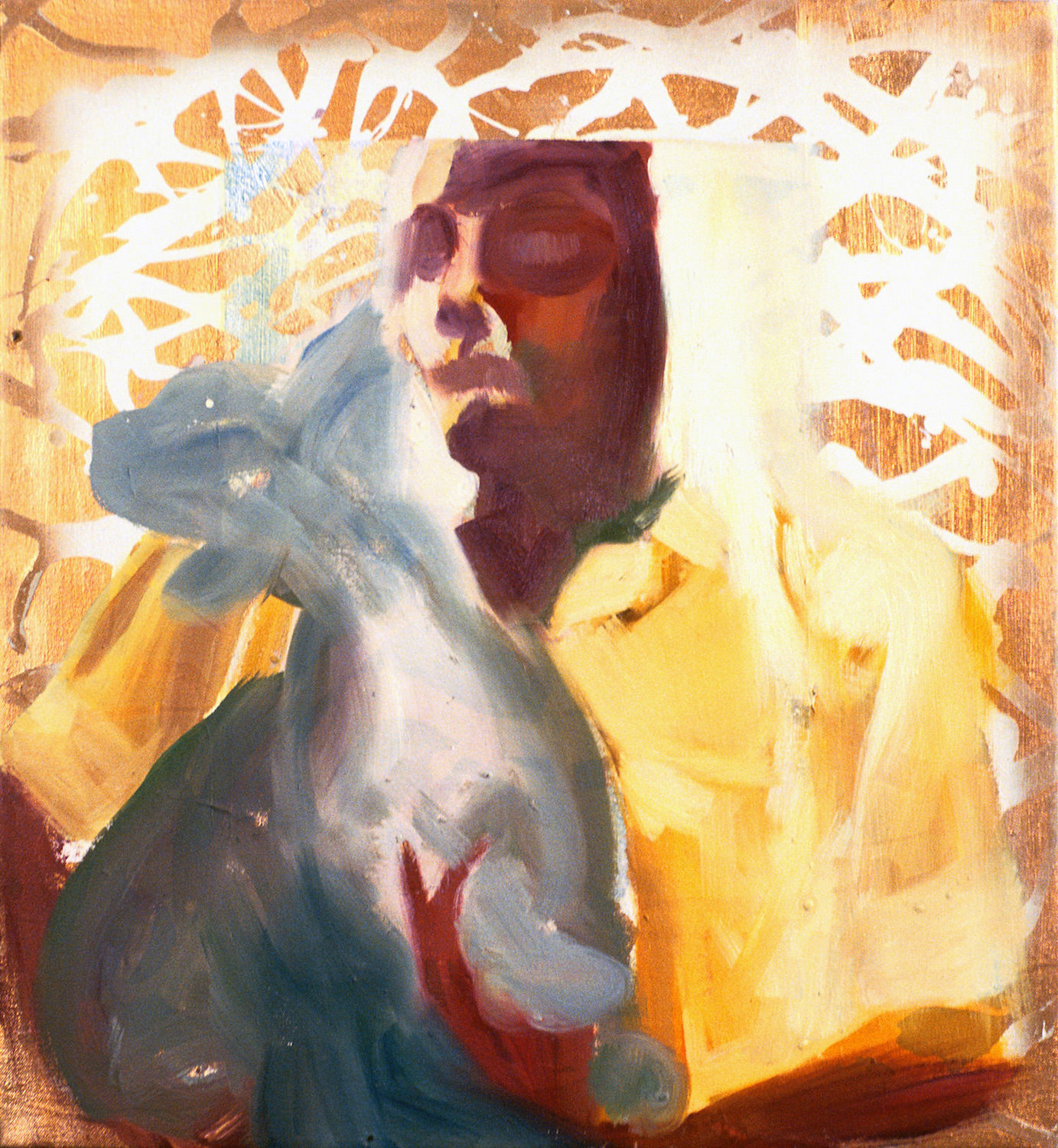   Tiger Woman , 2001, oil paint and spray enamel on canvas, 24 x 20 inches 