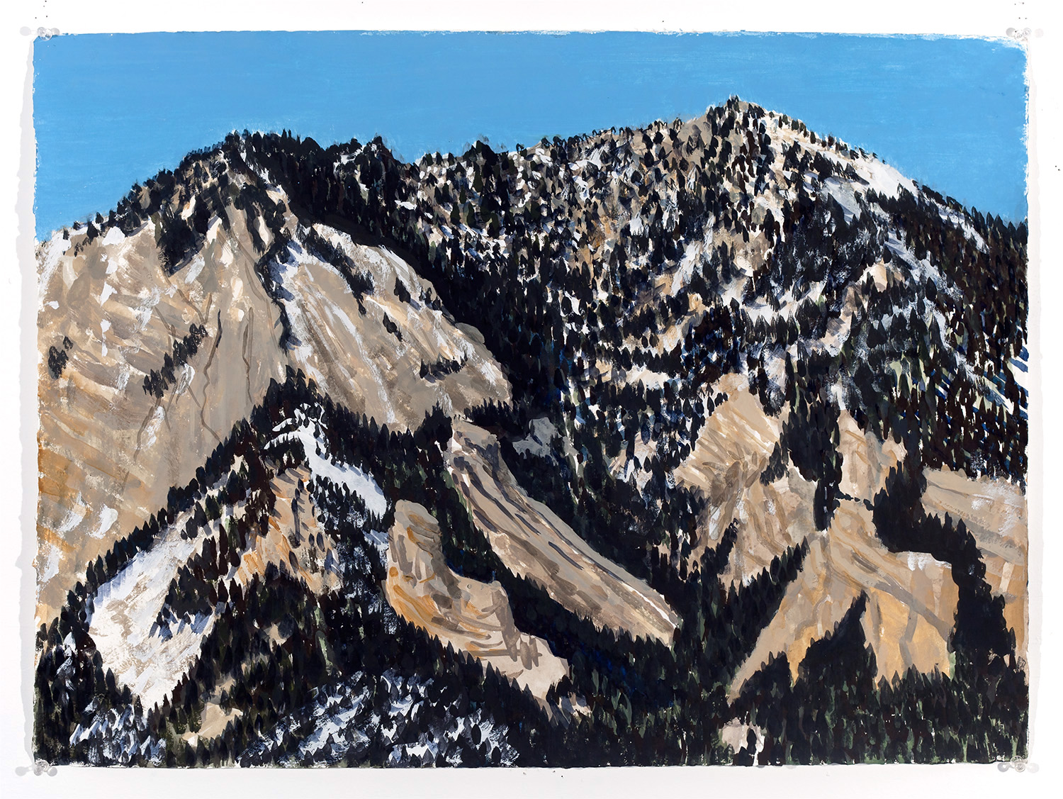  Bear Peak no. 4, 2017, watercolor and gouache on paper, 22 x 30 inches 