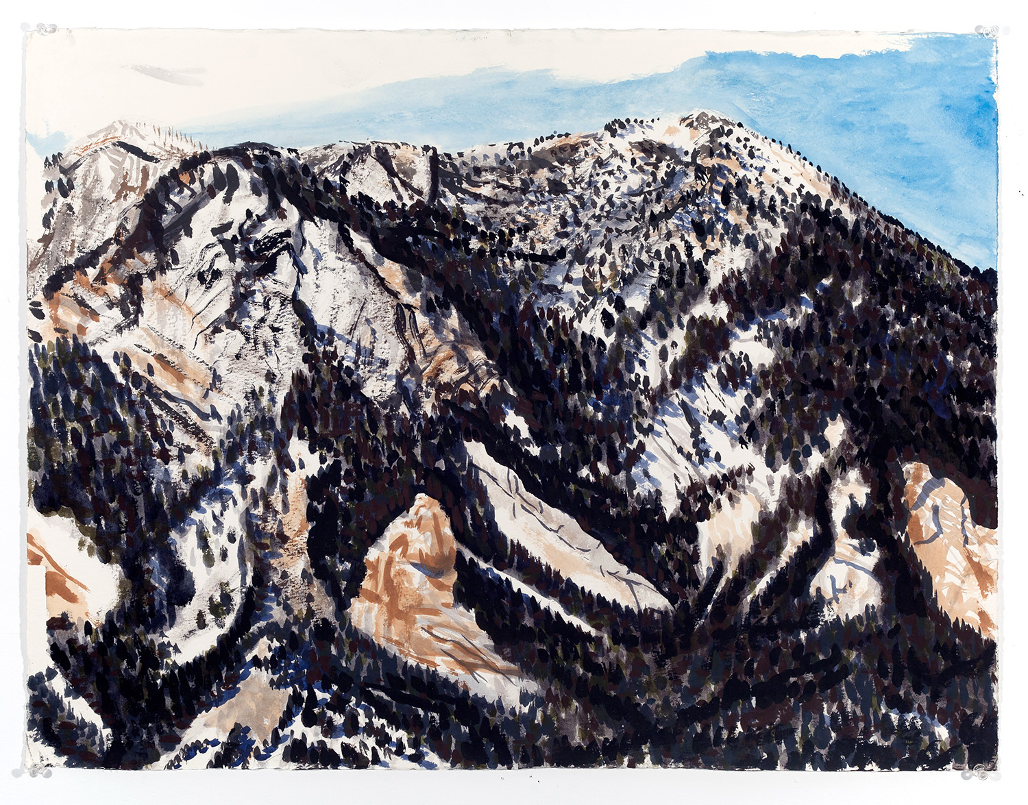  Bear Peak no. 2, 2016, watercolor and gouache on paper, 22 x 30 inches 