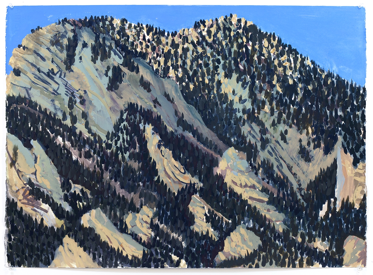  Bear Peak no. 6, 2017, watercolor and gouache on paper, 22 x 30 inches 