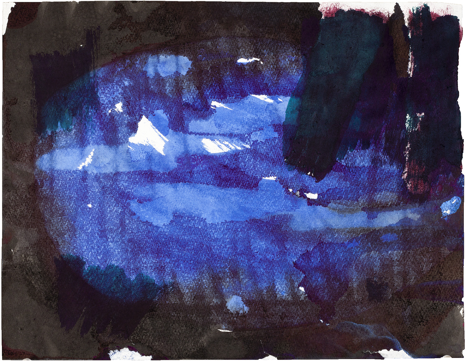  Untitled (Post-Antarctic 2B), 2011, watercolor on paper, 11 x 14 inches 