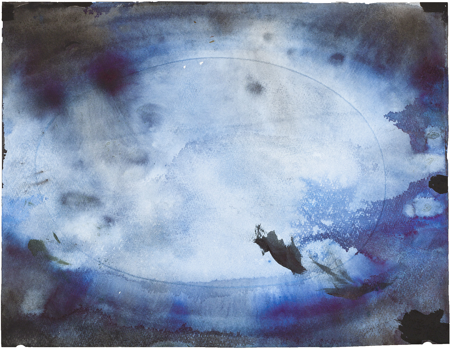  Untitled (Post-Antarctic 2B), 2011, watercolor on paper, 11 x 14 inches 