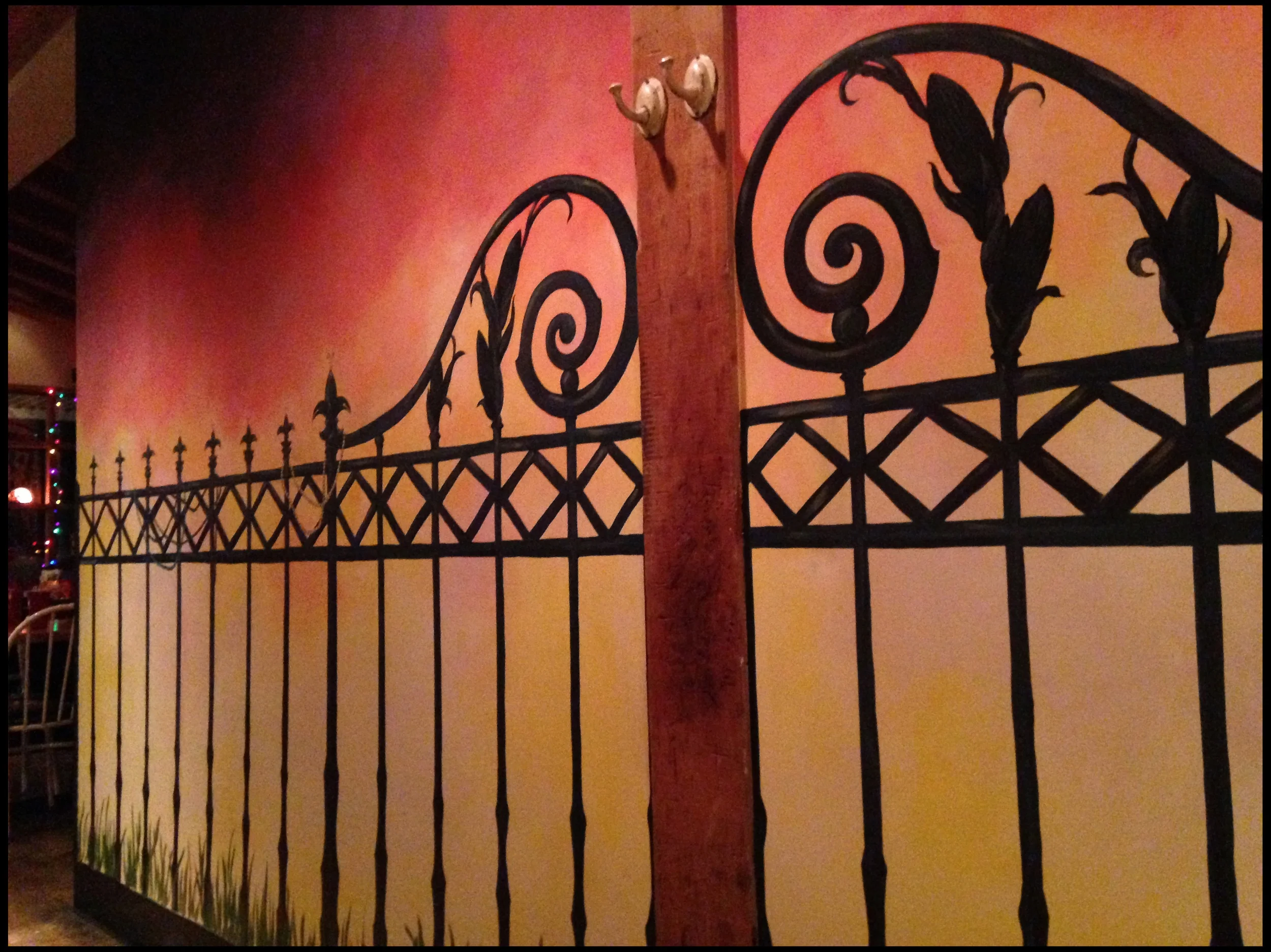 Detail of an interior mural for Tapalaya Restaurant in Northeast Portland