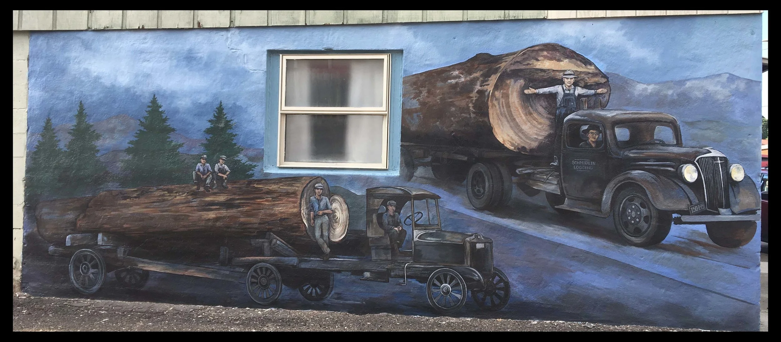 Part of a series of murals for an antiques store in Banks, Oregon