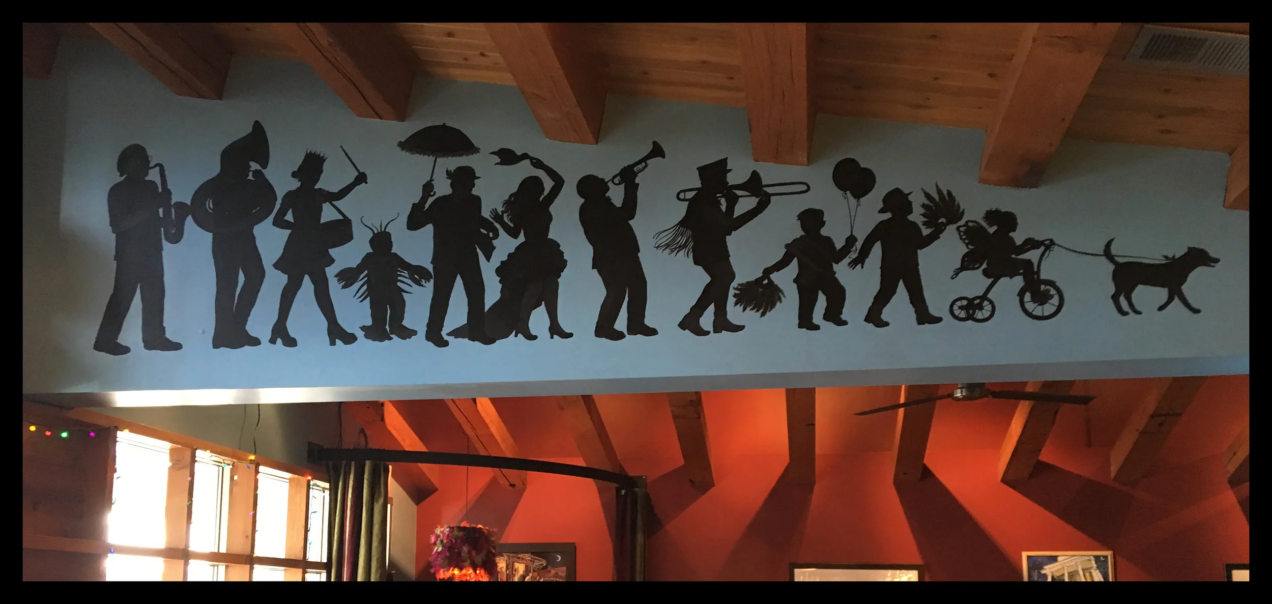  Mural of a Second Line Parade for Tapalaya New Orleans Restaurant 