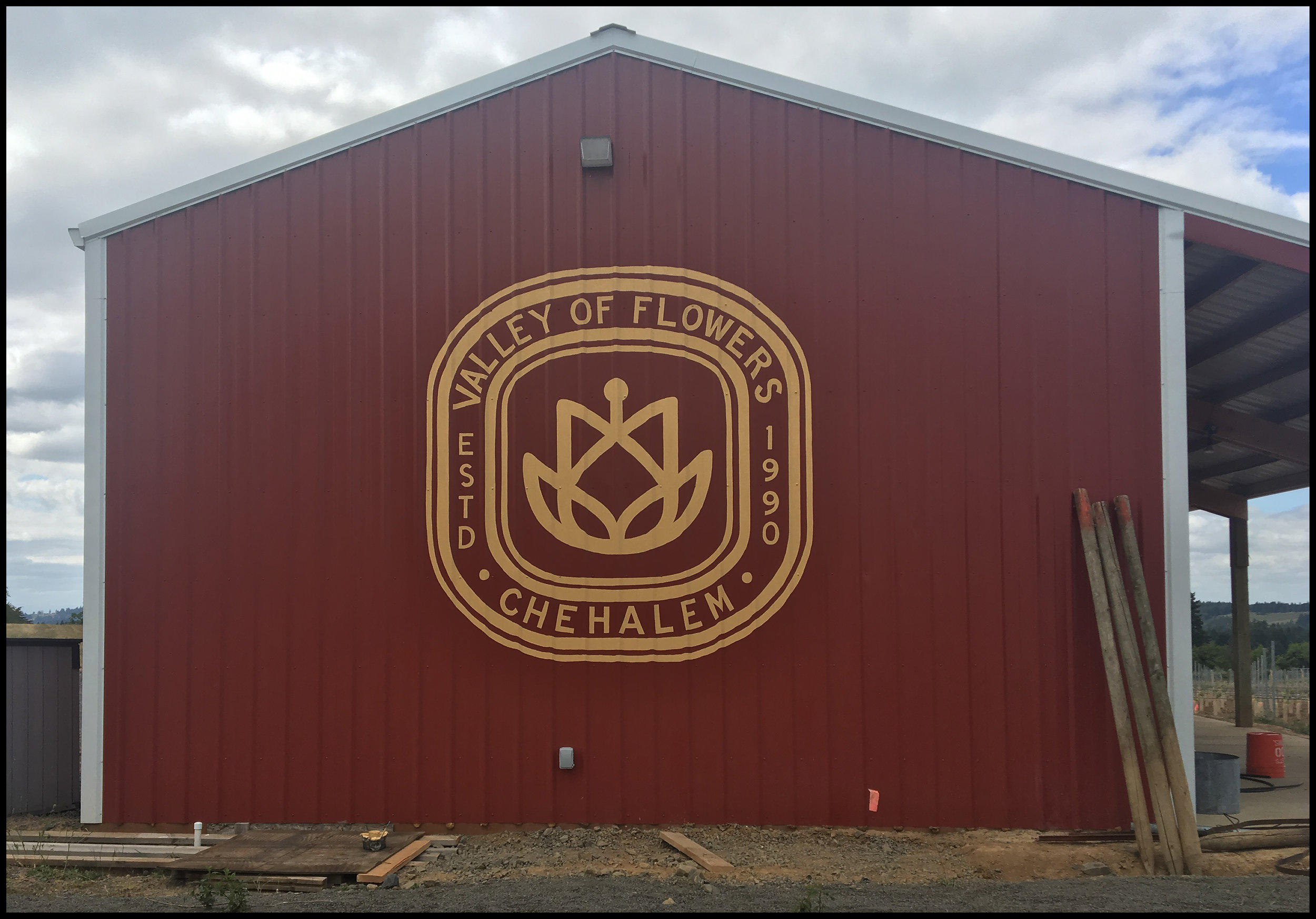  Chehalem Winery Seal for a barn at their Ridgecrest Vineyard 