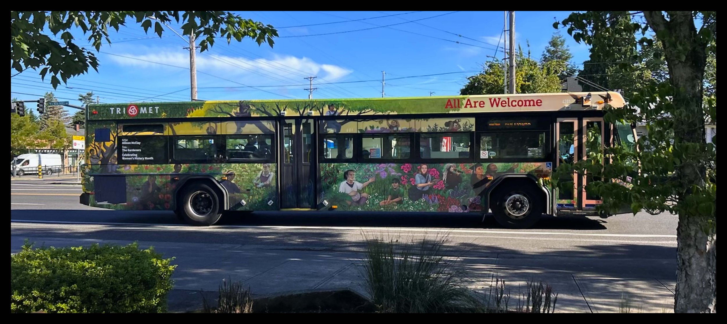 Other Side of the Women’s History Month Bus, seen out around town