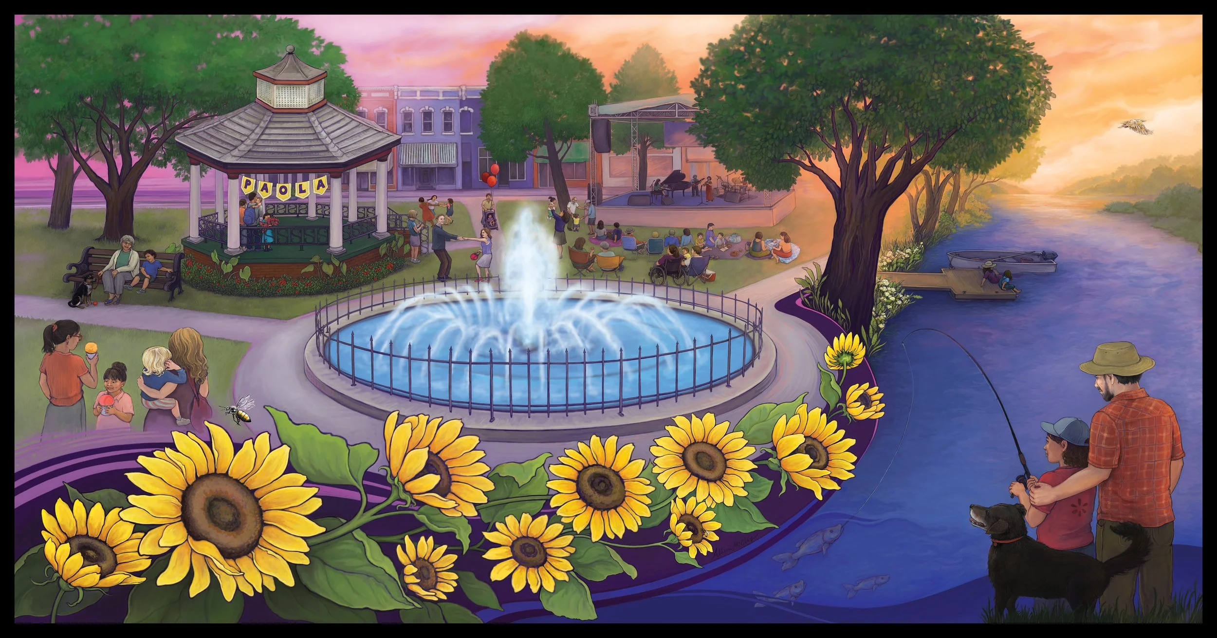  Printed digitally designed mural for the Walmart in Paola, Kansas 