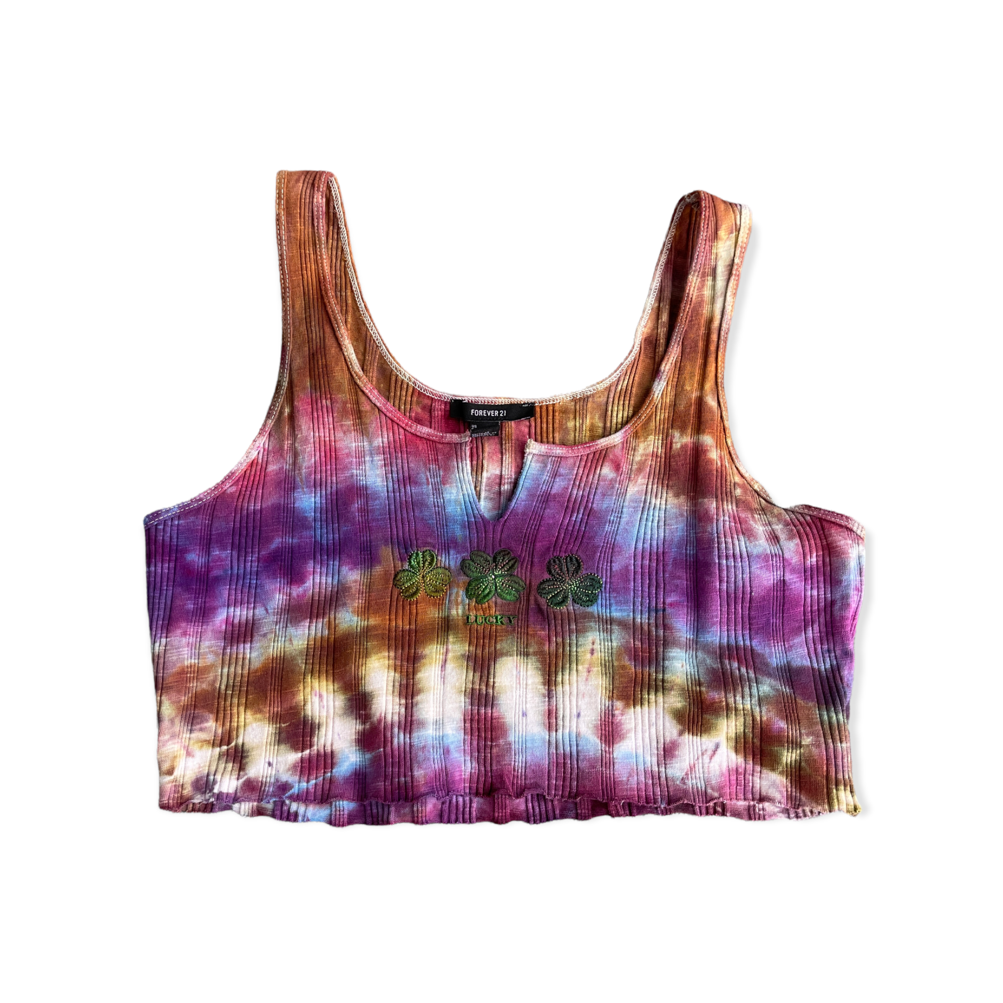 Tie Die Graphic Tank Top - Shamrock - Medium