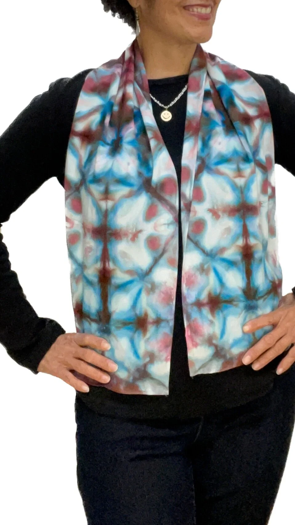 Scarf, Tie Dye Scarf, Ice Dye, Neck Scarf,