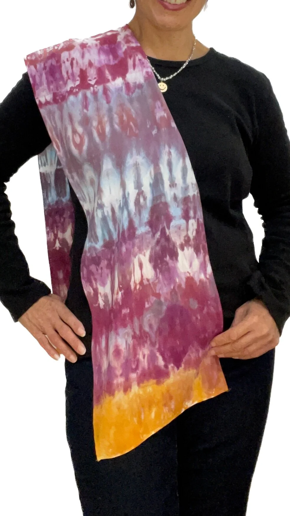Neck Scarf, Ice Dye, Tie Dye Scarf