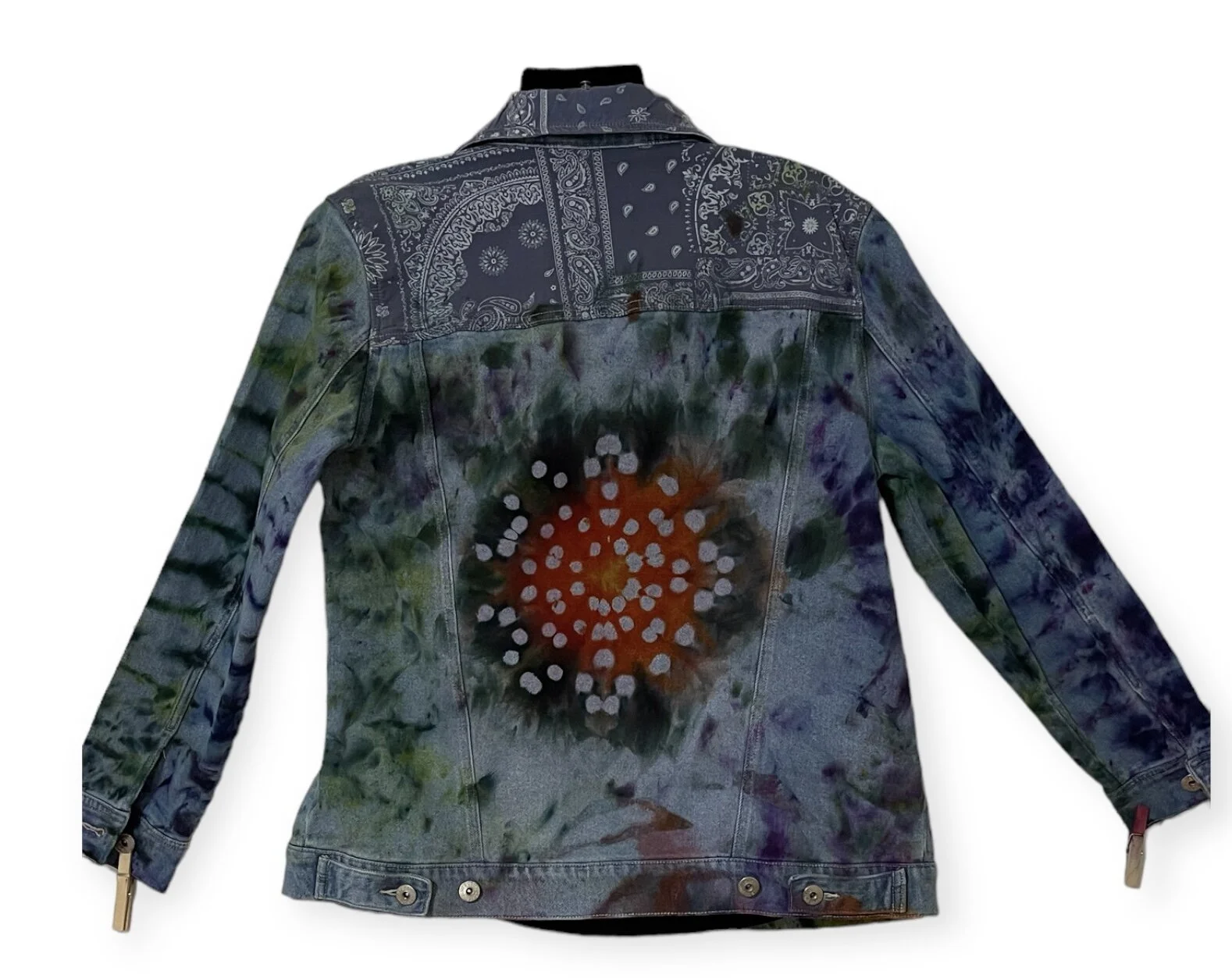 Denim Jacket, Tie Dye Ice Dye, Jean Jacket