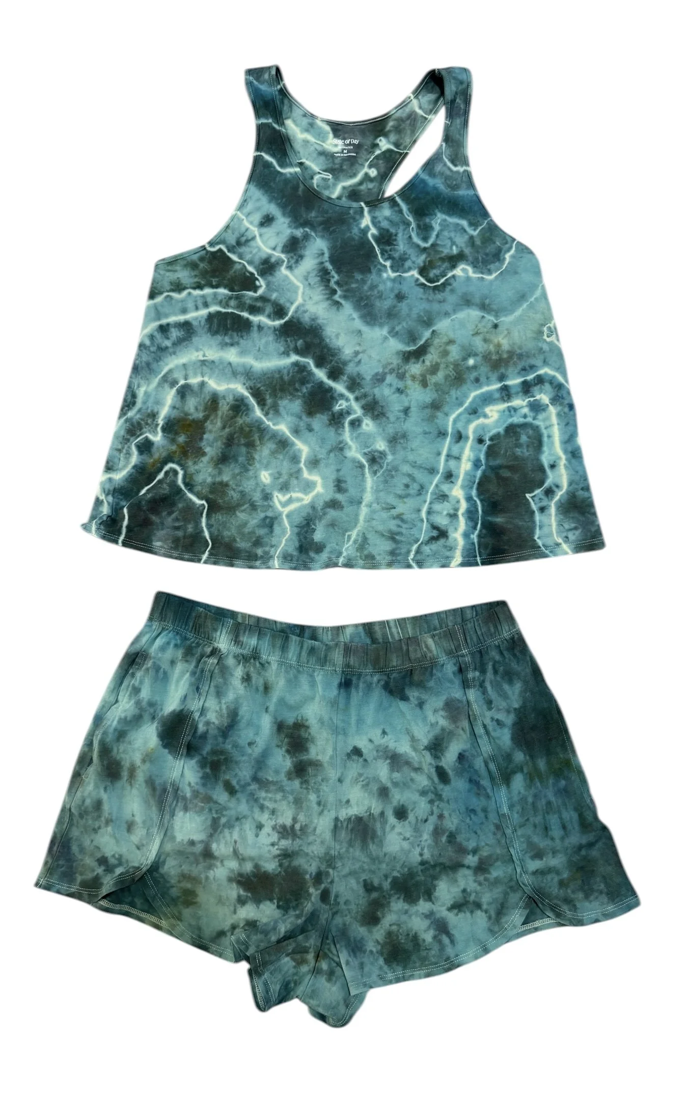 Ocean Mist Ladies Lounge Set –  Boho Athleisure Tank & Shorts Set