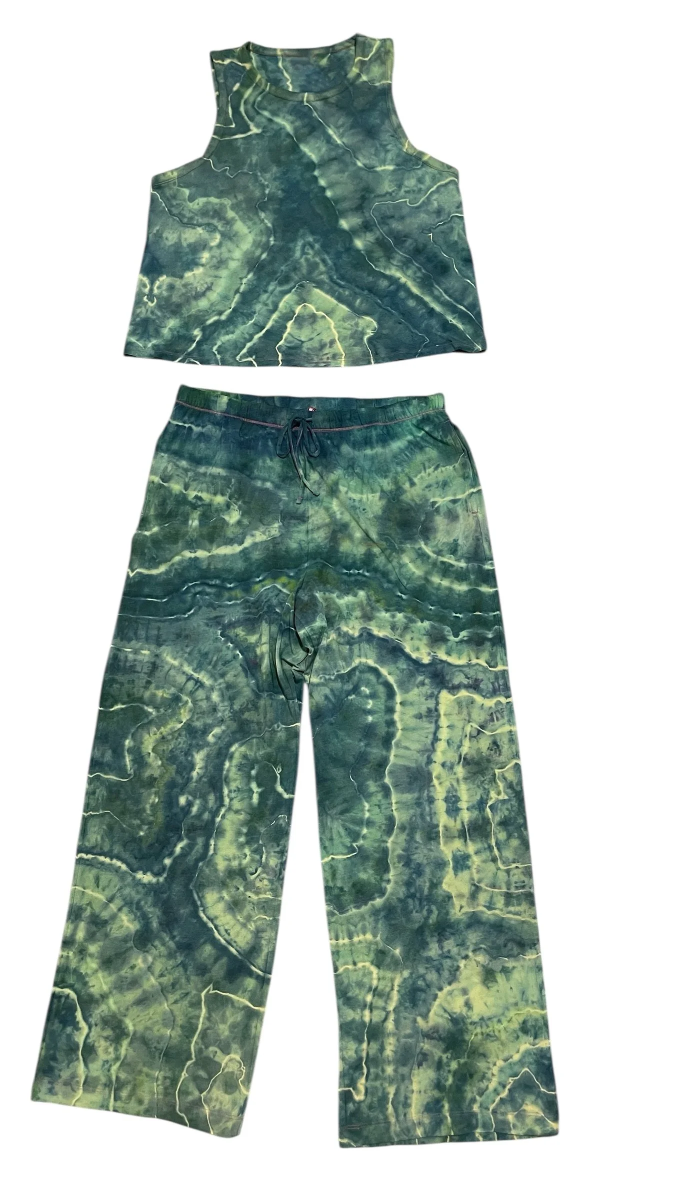 Women's Wide Leg Loungewear/Pajama Set Size Large