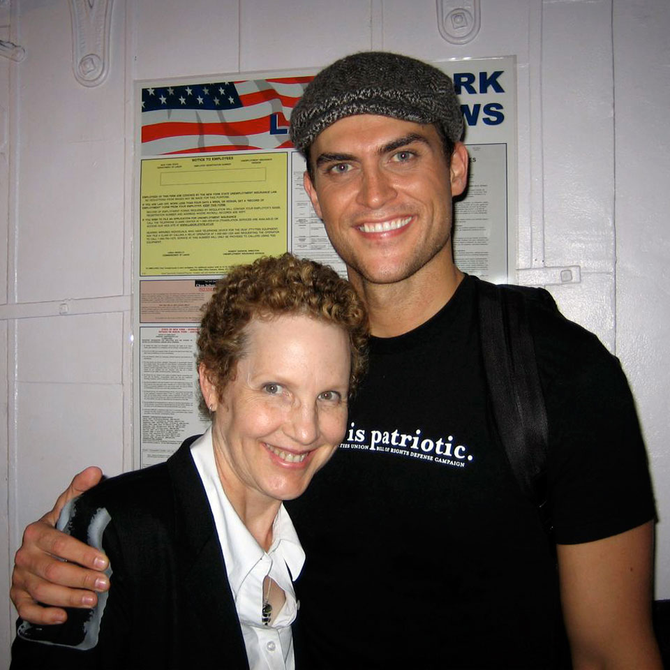   Backstage with Cheyenne Jackson. Those eyes!  
