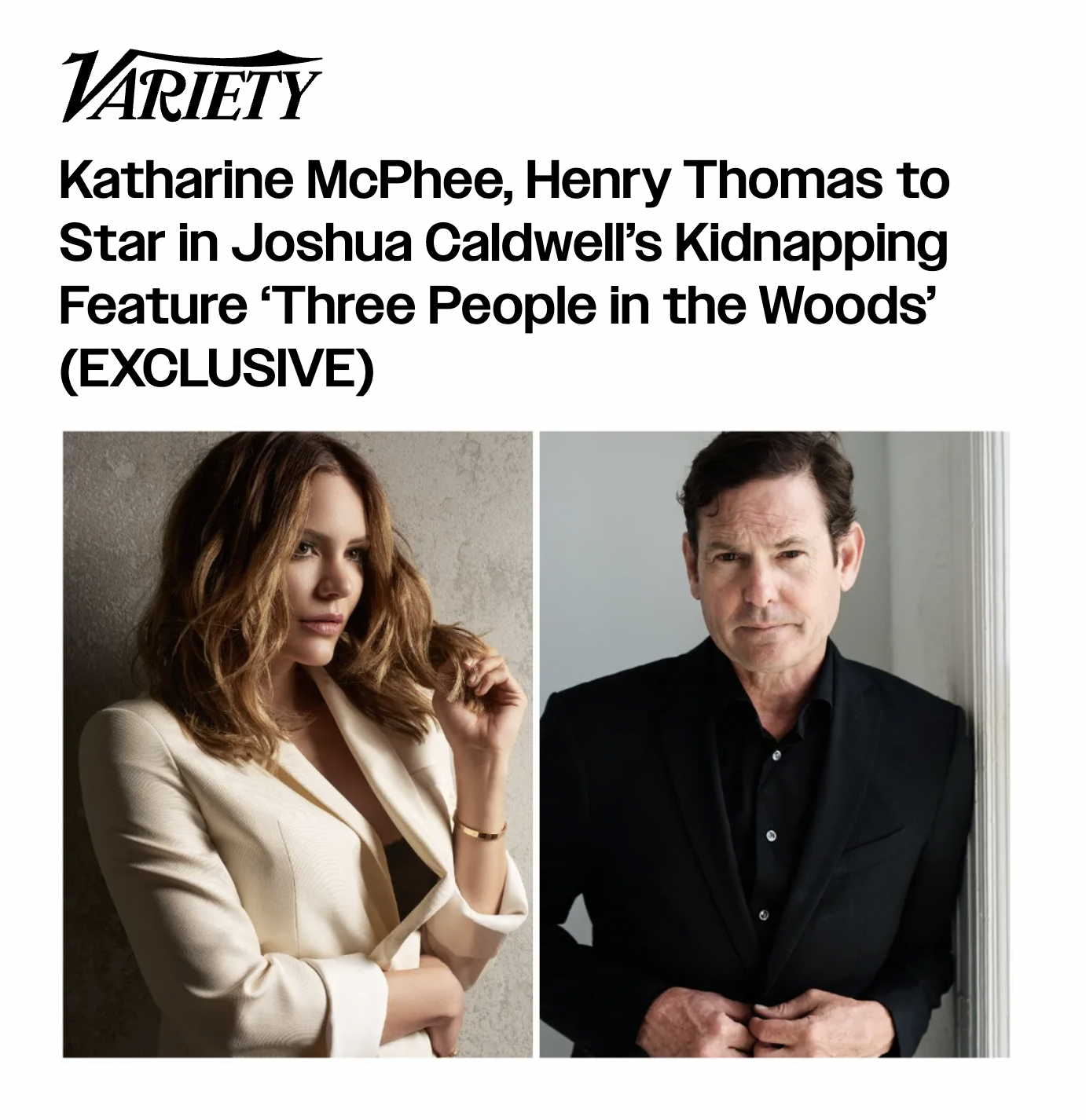 Katharine McPhee, Henry Thomas to Star in Joshua Caldwell’s Kidnapping Feature ‘Three People in the Woods'