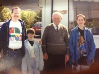 Ireland age 9. Manuel in the middle. My brother and I rocking some awesome fashion. My dad (left) is the ultimate hipster. Love it.