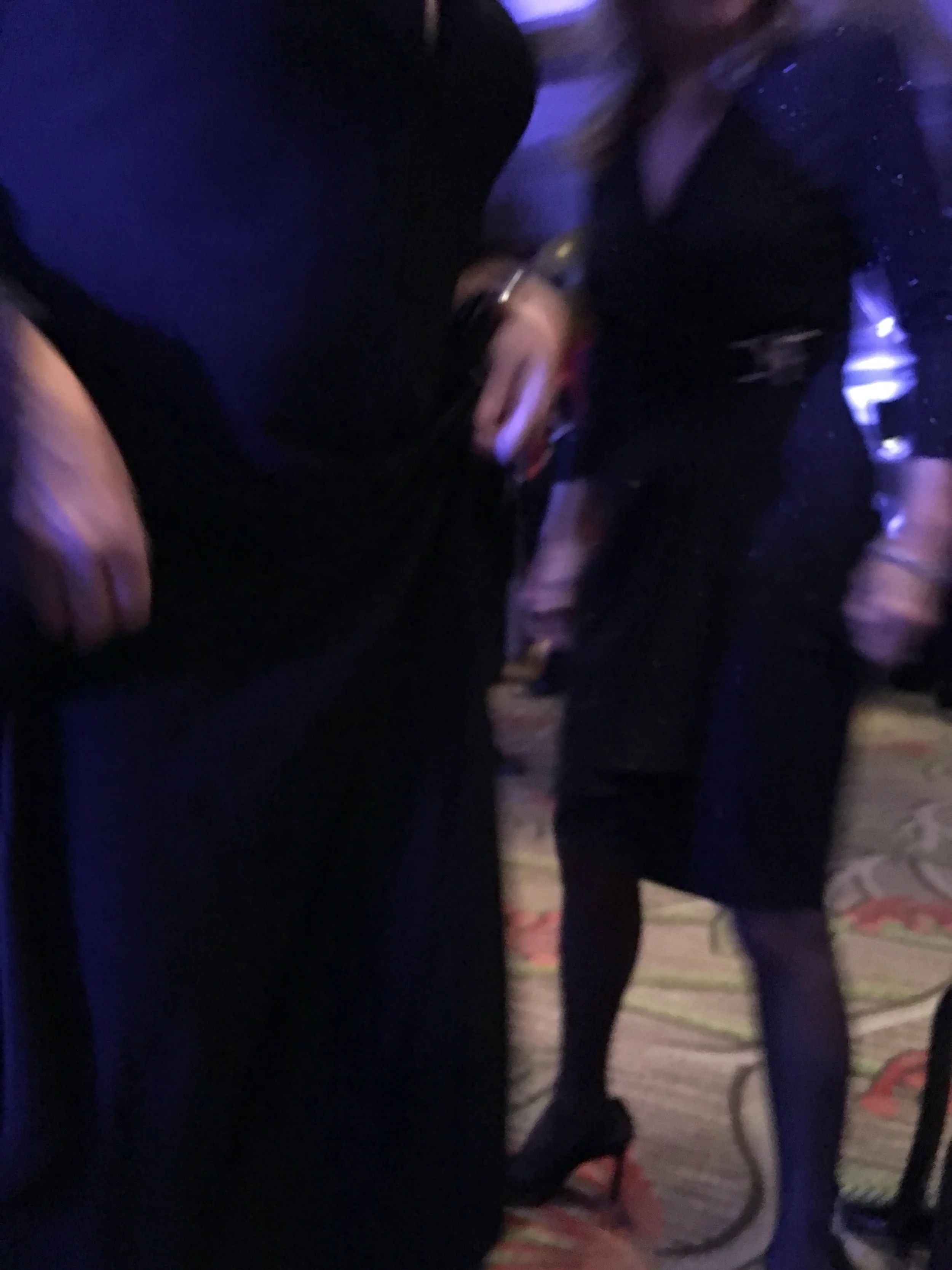 The mean woman is on the right. 