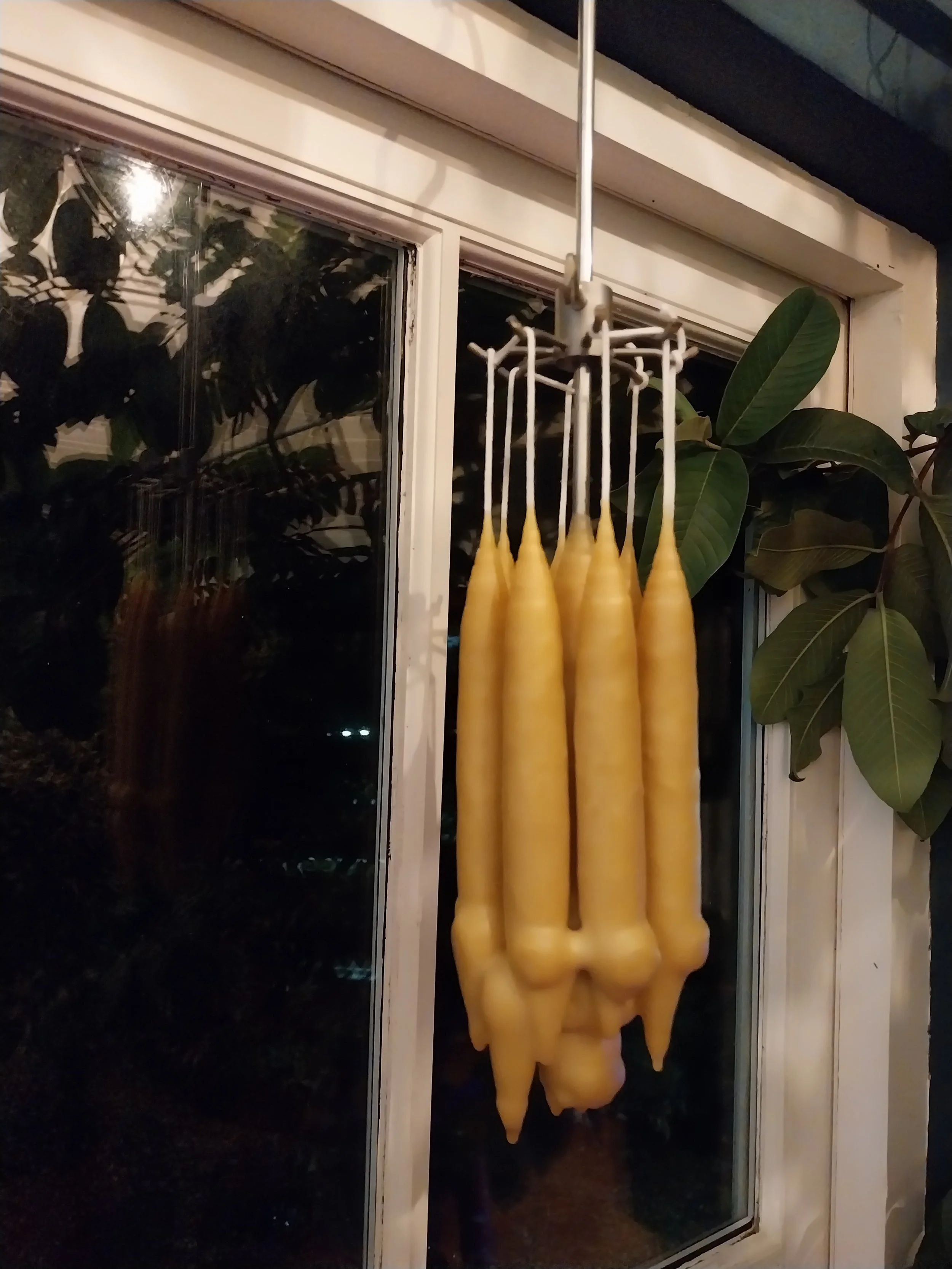 Dipped candles cooling