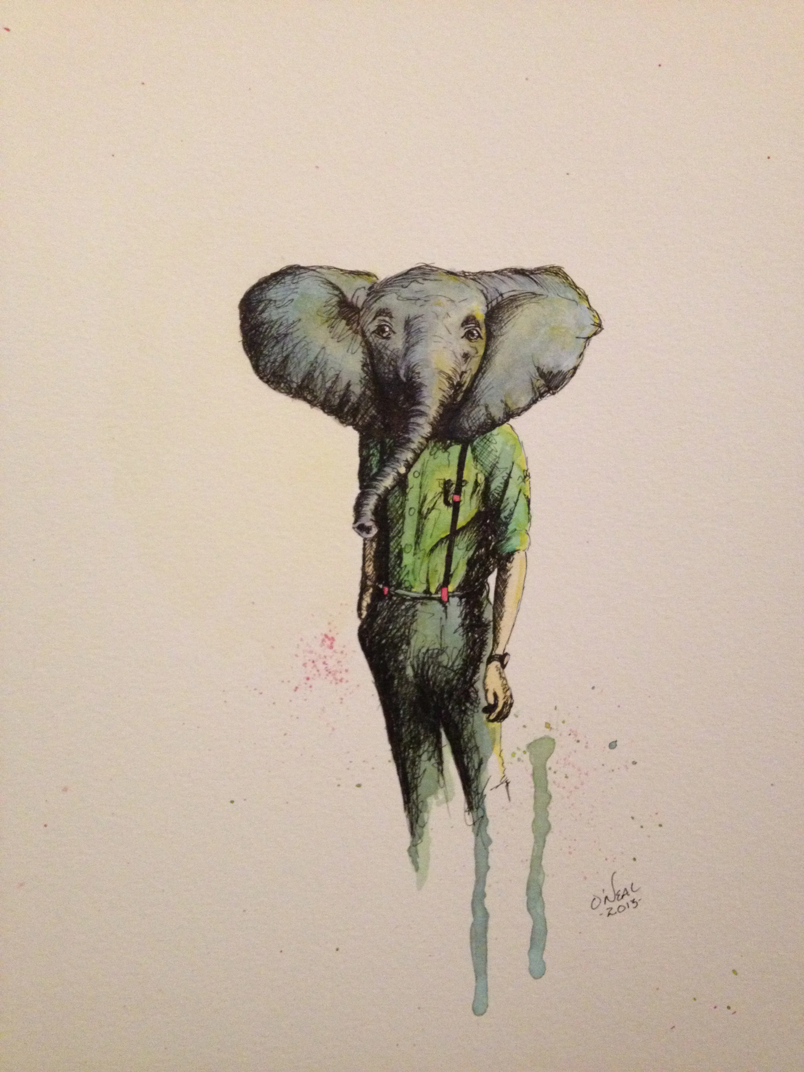 Elephant in Casual Wear.