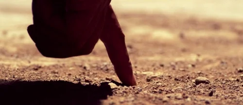 Jesus writing something in the sand (probably what type of an asshole you are)- John 8:1-11
