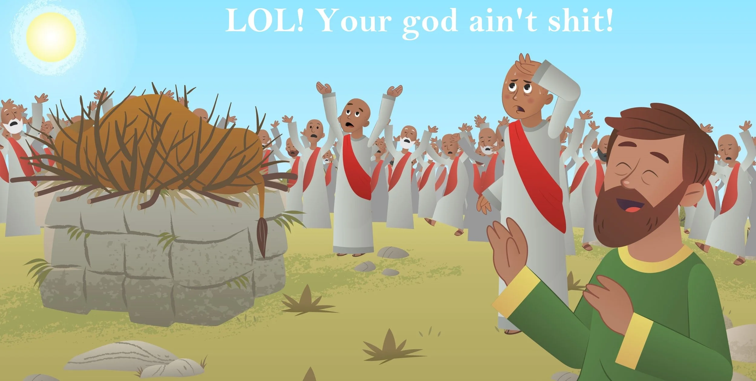 "Your god being unable to hear you because he's off taking a shit in the bushes (1 Kings 18:27)": On the Bible's motif of "shit-talking" Baal