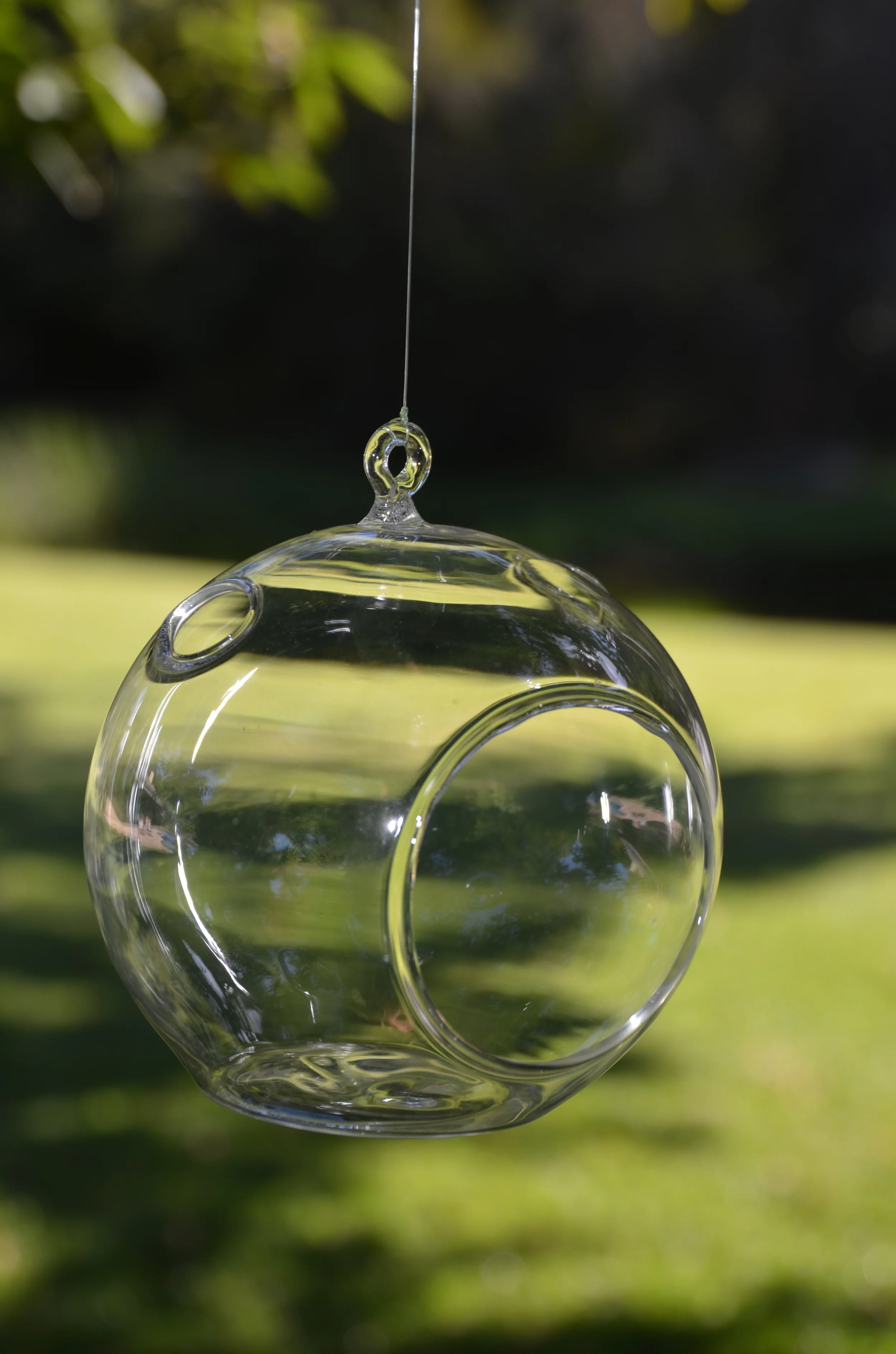 Glass Sphere Tealight Candle Holder