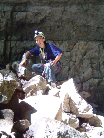 Ready to head out of Stephens Gap after my first ever rope descent.