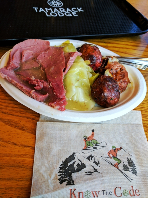 A proper Irish lunch to fuel the rest of my day on the slopes.
