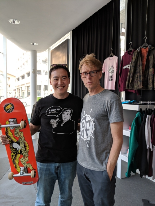 With modern day Renaissance skater and shop owner Bob, who has been a part of skateboarding since its start, having been active from movie cameos and skate mags to the early community building days of the first major skateboarding pros and their brands.