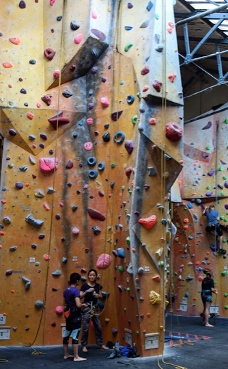 On the main floor where top roping is all abuzz.