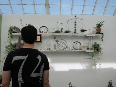 Mindfully contemplating plants.